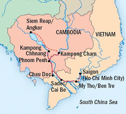 Around the World Private Jet Jahan Cruises - Lindblad Cruises Jahan March 2-13 2016 Siem Reap, Cambodia to Ho Chi Minh City (Saigon), Vietnam