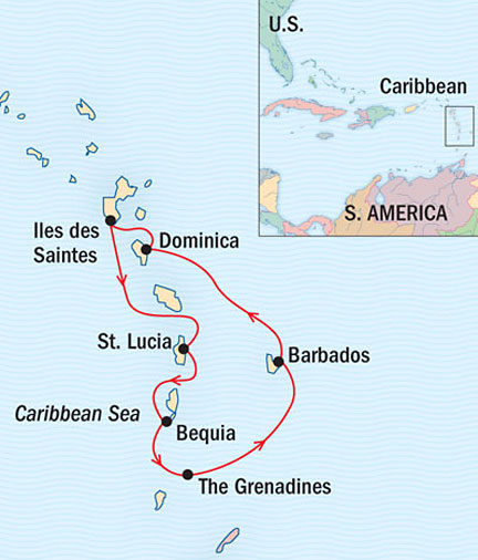 Around the World Private Jet SEA CLOUD National Geographic NG Lindblad Sea Cloud March 12-19 2015 Bridgetown, Barbados to Bridgetown, Barbados