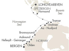 Cruises Le Boreal July 8-20 2016 Bergen, Norway to Longyearbyen, Svalbard And Jan Mayen