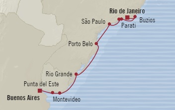 Oceania Insignia November 7-19 2016 Buenos Aires, Argentina to Rio De Janeiro, Brazil