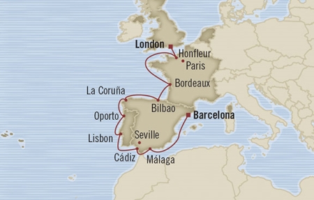Oceania Nautica May 20 June 1 2016 Barcelona, Spain to Southampton, United Kingdom
