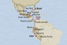 Oceania Regatta January 20 February 7 2016 Miami, FL, United States to Callao, Peru