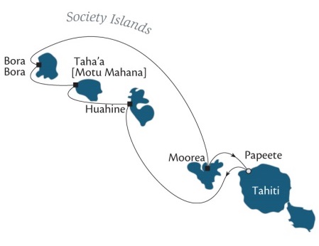 Cruises Paul Gauguin July-23-30 2016 Papeete, Tahiti, Society Islands to Papeete, Tahiti