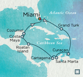 Crystal Cruises Serenity 2015 Haute Caribbean Holidays Map