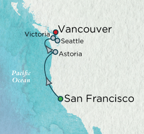 West Coast Wayfarer Map Crystal Cruises Serenity 2016 World Cruise