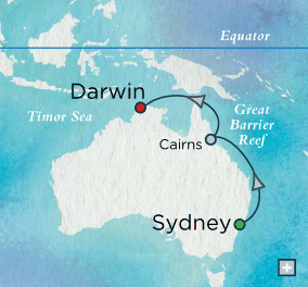 From Barrier Reef to Bali: Crystal Getaways Map February 16-23 2014 - 7 Days crystal symphony