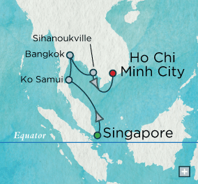 crystal cruises symphony 2015 Indochine Discovery: Crystal Getaways Map