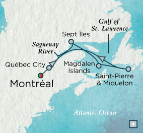 crystal cruises symphony 2015 Joie de Canada Map