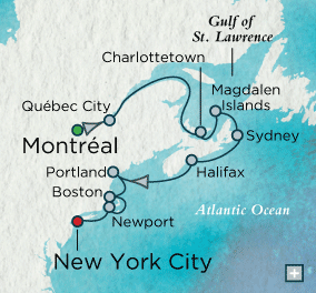 crystal cruises symphony 2015 Quaint Canadian Classics Map
