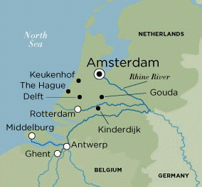 RIVER CRUISE, VISITING BELGIUM AND THE NETHERLANDS