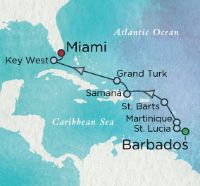 Crystal Cruises Serenity 2017 April 5-15 Barbados to Miami, FL