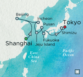 Crystal Serenity World Cruises 2016 Oriental Odyssey Map