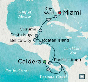 Puerto Caldera, Costa Rica to Miami, FL - 11 Days Crystal Cruises Serenity 2014