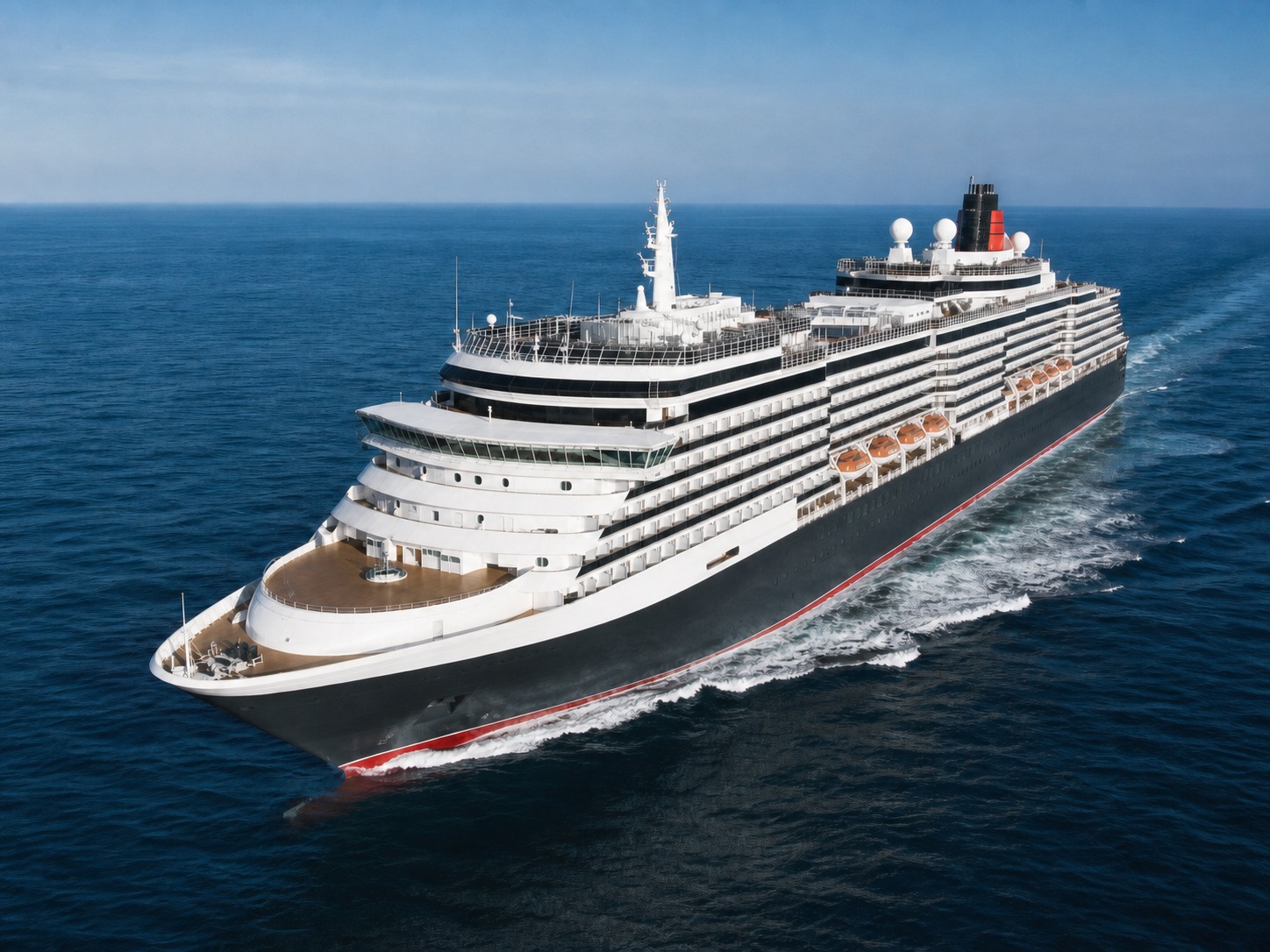 Queen Victoria Cunard ship at sea