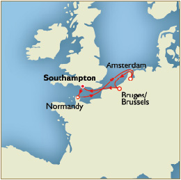 Map - Southampton to Southampton