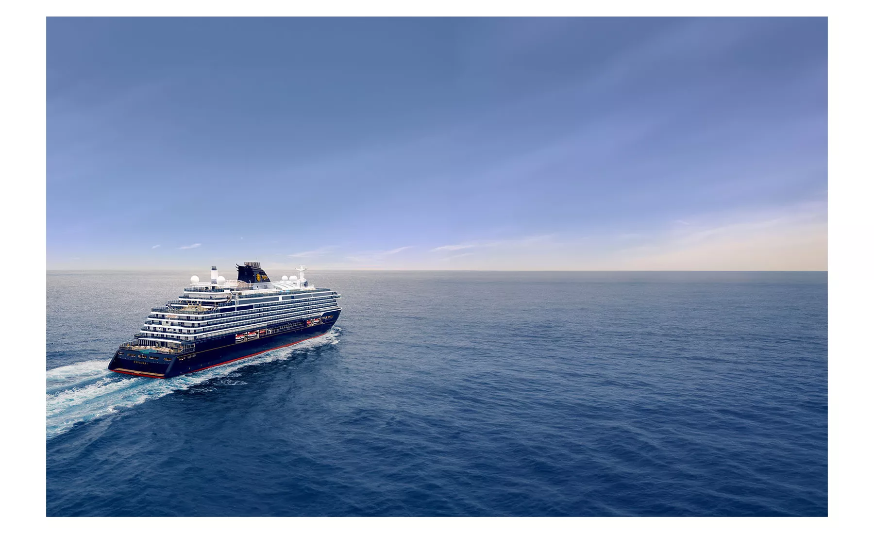 Explora I sailing on the 2029 inaugural world journey