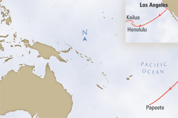 Luxury World Cruises Queen Elizabeth 2 Los Angeles to Papeete