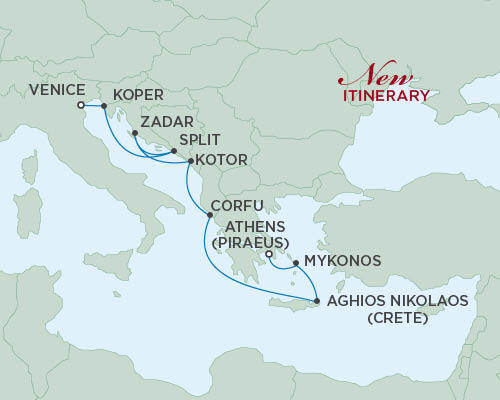 Athens (Piraeus) to Venice + GREEK REVIVAL | 10 Nights | Departs Oct 12, 2016