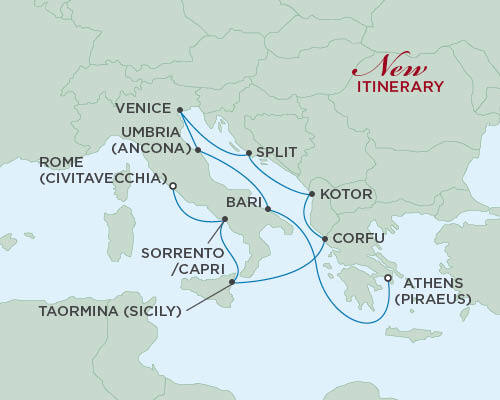 ITALIAN DEPARTURE | 10 Nights | Departs Aug 26, 2016 Rome (Civitavecchia) to Athens (Piraeus)