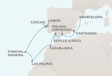 Route Map Regent Seven Seas Cruises Mariner