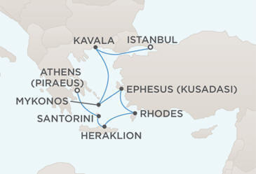 CRUISES - Balconies/Suites Cruises Map - CRUISES - Balconies/Suites Regent Cruises Mariner 2012