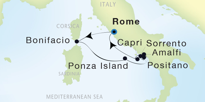 Seadream Yacht Club Cruise I July 30 August 6 2016 Civitavecchia (Rome), Italy to Civitavecchia (Rome), Italy