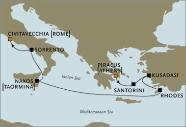 Deluxe Cruises - Seven Seas Navigator 2006 Athens to Rome October