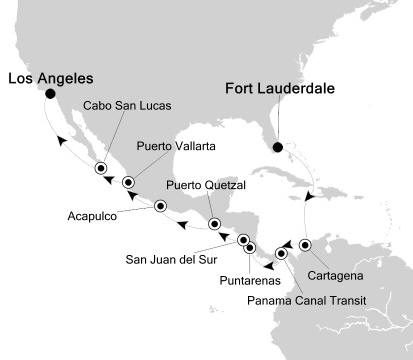 Silversea Silver Whisper December 19 2017 January 6 2018 Fort Lauderdale, FL, United States to Los Angeles, CA, United States