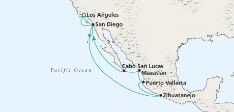 Luxury Cruise SINGLE/SOLO Gateway to the Sun Round Trip Los Angeles