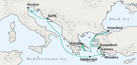 Luxury Cruise SINGLE/SOLO Path of Phoenicians Deluxe Cruise Crystal Serenity Crystal Cruises