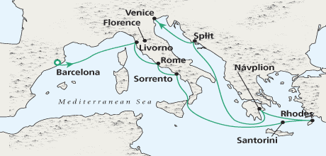 Luxury Cruise SINGLE/SOLO Ages of Antiquity Barcelona to Venice 5317