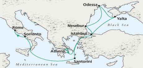 Cruises Around The World Black Sea Mystique 5319 Athens to Rome August September