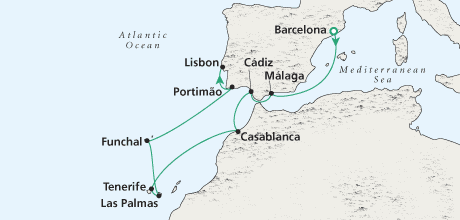 Cruises Around The World Iberian Sunsets Deluxe Cruise Crystal Serenity Cruises Around The World Crystal World Cruises