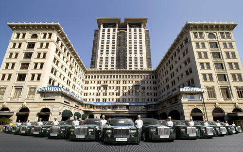 A fleet of Rolls Royce chariots stand at the ready to transport guests through the many discoveries in Hong Kong (photo courtesy The Peninsula Hotels)
