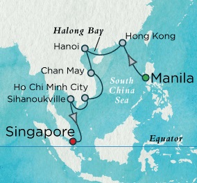 Crystal Serenity March 12-28 2018 Manila, Philippines to Singapore, Singapore