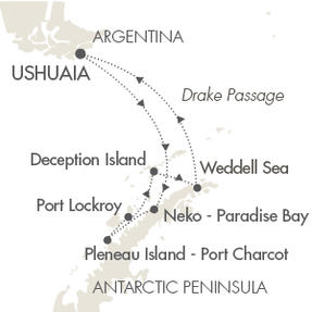 Cruises Around The World L Austral January 18-28 2025 Ushuaia, Argentina to Ushuaia, Argentina