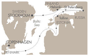 Cruises Around The World L Austral June 1-8 2025 Copenhagen, Denmark to Stockholm, Sweden