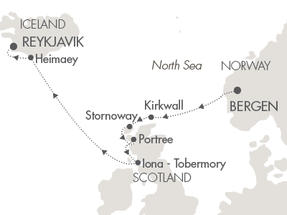 Cruises Around The World L Austral June 29 July 6 2025 Bergen, Norway to Reykjavk, Iceland