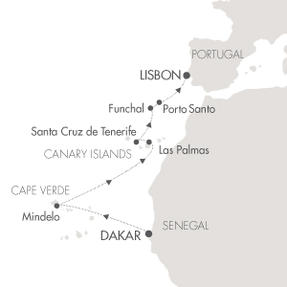 LUXURY CRUISES - Penthouse, Veranda, Balconies, Windows and Suites Cruises L Austral March 24 April 3 2022 Dakar, Senegal to Lisbon, Portugal