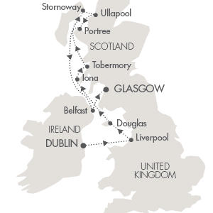 Cruises Around The World L Austral May 17-25 2025 Dublin, Ireland to Glasgow, United Kingdom