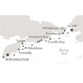Cruises Around The World L Austral September 7-21 2025 Nome, AK, United States to Petropavlovsk-Kamchatskiy, Russia