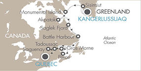 LUXURY CRUISES - Penthouse, Veranda, Balconies, Windows and Suites Cruises Le Boreal September 8-21 2022 Kangerlussuaq, Greenland to Qubec City, Canada