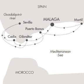 Cruises Around The World Le Lyrial April 15-22 2025 Malaga, Spain to Malaga, Spain