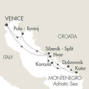 Cruises Around The World Le Lyrial August 30 September 6 2025 Venice, Italy to Venice, Italy