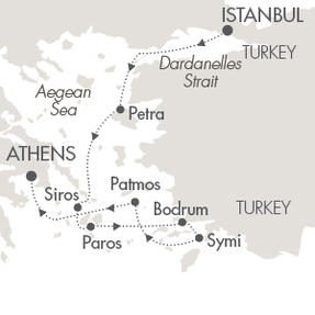Cruises Around The World Le Lyrial August 9-16 2025 Istanbul, Turkey to Piraeus, Greece