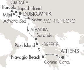 LUXURY CRUISES - Penthouse, Veranda, Balconies, Windows and Suites Cruises Le Lyrial July 26 August 2 2022 Piraeus, Greece to Dubrovnik, Croatia