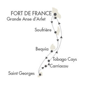 Cruises Le Ponant February 20-27 2016 Fort-de-France, Martinique to Fort-de-France, Martinique