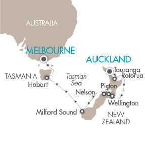 Cruises Around The World Le Soleal January 25 February 6 2025 Auckland, New Zealand to Melbourne, Australia