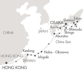 LUXURY CRUISES - Penthouse, Veranda, Balconies, Windows and Suites Cruises Le Soleal March 25 April 6 2028 Hong Kong, China to Osaka, Japan