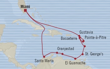 Cruises Around The World Oceania Insignia December 23 2025 January 6 2026 Miami, FL, United States to Miami, FL, United States